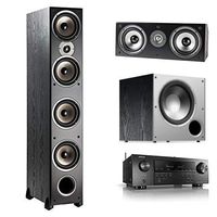 Polk Audio Monitor Series 3.1 Channel Home Theater Bundle with Denon AVR-S750H | Includes One (1) Monitor 70 Tower Speakers, One (1) Monitor CS1 Center Channel & One (1) PSW10 Subwoofer