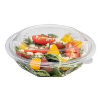 Clear Plastic Lid for 12 oz & 16 oz To Go Bowl - PLA Plastic Lid - 500ct - Restaurantware