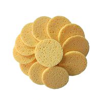 Healifty 50pcs Loofah Pad Sponge Scrubber Cellulose Face Body Shower Bath Spa Exfoliator Pads Makeup Sponges Remover Pad for Women 70Ã—8mm
