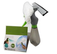 Squeegee / Wiper with built in spray bottle and washable microfiber pad 3 in 1