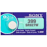 Sony 399 (SR927W) 1.55V Silver Oxide 0%Hg Mercury Free Watch Battery (10 Batteries)