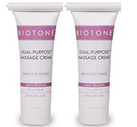 Biotone Dual Purpose Massage Creme 7 oz - Pack of 2 Tubes (Limited Edition)