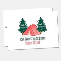 Personalized Kid's Away At Camp Notecard Set - Set of 10 Notecards for Kids (NC177)