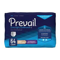 Prevail Incontinence Protective Underwear for Men, Overnight Absorbency, Lg/XL, 16 Count (Pack of 4 (64 Count))