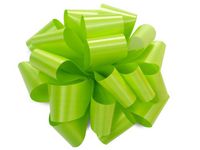 Pack Of 48, Solid Citrus Hank Poly Pom Gift Bows 5" x 16 Loops Made In Usa