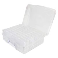 Novelinks Photo Case 4" x 6" Photo Box Storage - 16 Inner Photo Keeper Photo Organizer Cases Photos Storage Containers Box for Photos (Clear)