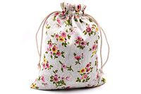 Venxic 25PCS 6x8 Gift Bags with Drawstring Large Floral Burlap Bag Party Favor Treat Bags for Baby Shower Wedding Birthday Presents Christmas Festival Sacks Make-up Jewelry Pouches and More