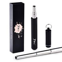 JOYECO Metal Straws Collapsible Reusable Foldable With Case Telescopic Portable Stainless Steel Straw Drinking Cleaning Brush (1 Pack, Black)