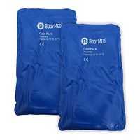 BodyMed Blue Vinyl Cold Packs – Reusable Flexible Ice Pack for Injuries – Cold Gel Pack – Set of Two Half Size, 12 x 7
