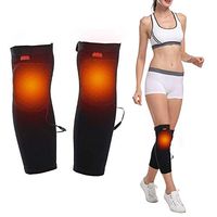 Electric Heated Kneepads, Rechargable Knee Braces Wraps Leg Supports Thermal Breathable Joint Pain Therapeutic Heating Pad,Warm Inflammation Breathable Cold Winter and Summer Women,XL