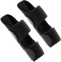 Trigger Finger Splint, Finger Brace/Finger Straightening Brace/Trigger Finger Brace, Adjustable Fixing Belt with Built-in Aluminium Support for Finger Tendon Release & Pain Relief (Black-2)