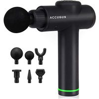 Accugun Quiet Pro | 3 Powerful Vibration Speeds | Massage Gun for Athletes, Muscle Soreness Recovery, Back & Foot Stiffness, Deep Tissue Therapy Relaxation | Percussion, Handheld, Cordless | Flyby