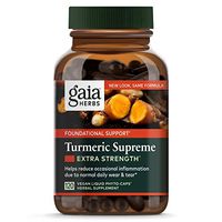 Gaia Herbs, Turmeric Supreme Extra Strength, Turmeric Curcumin Supplement with Black Pepper, Daily Joint Support & Healthy Inflammatory Response, Vegan Liquid Capsules, 120 Count (packaging may vary)
