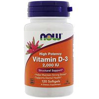 NOW Foods - Vit D-2000Iu 120 Sgels (Pack of 3)