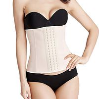 Waist Support Belt 9 Steel Bone Waist Trainer Latex Shapewear Slimming Belt Waist Cincher Body Shaper Girdle Workout Tummy Control for Women Lumbar Support (Color : Beige, Size : XS)