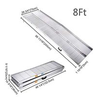 6' Foldable Wheelchair Ramp, Threshold Ramps Holds Up to 600 lbs Aluminum Wheelchair Scooter Non-Skid Loading Ramp with Carry Handle Mobility Handicap Scooter for Home Steps Doorway Porches Stairs Van