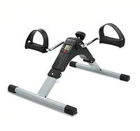 ZAIHW Folding Pedal Exerciser with Electronic Display for Legs and Arms Workout, Portable Foot Peddler Desk Bike Arm and Leg Peddler Machine