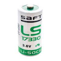 SAFT LS17330 2/3 A Size 3.6V 2.1Ah Lithium Battery for Smart Utility Metering, Emergency Backup, Data Collection, Unattended Sensors, RFID Tracking, Asset Tracking, Theft Prevention