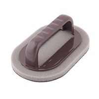 uxcell Plastic Handle Home Kitchen Plate Pot Pan Cleaning Tool Brush Pad Coffee Color