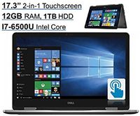 2016 Dell Inspiron 2-in-1 17 High Performance Laptop, 17.3?? Full HD Touchscreen, Intel Core i7-6500U, 12GB RAM, 1TB HDD, NVIDIA GeForce 940MX, Backlit Keyboard, HDMI, WIFI, Windows 10