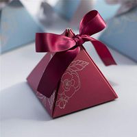 NCHENKD Wedding Favors and Gifts Boxes Candy Bags for Guests Wedding Decoration,Maroon,20 PCS