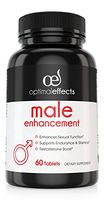 Natural Male Enhancement Plus by Optimal Effects - Enlargement Booster Increases Energy, Mood & Endurance with L-Arginine, Maca Root, Tongkat Ali - 60 Tablets