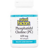 Natural Factors - Phosphatidyl Choline (PC) 420mg, Supports Healthy Liver Function, 90 Soft Gels