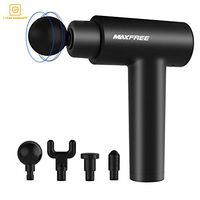 Maxfree Massage Gun for Athletes, Massage Device Deep Tissue Massager Portable Muscle Massager Quiet 6 Speed Settings, Full-Body Relief for Physiotherapists, No Carrying Case (New Black)
