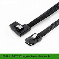 CABLEDECONN 0.7M Internal Mini SAS 36-Pin 8087 to Right Bend 90 Degree SFF-8087 Cable (8087 to 8087 Right Bend 0.7m)