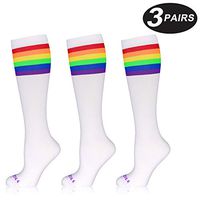 NEWZILL Compression Socks (20-30mmHg) for Men & Women (3-Pair Assort 06, Medium)