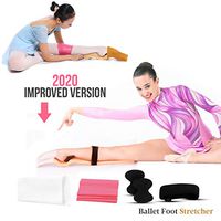 Ballet Foot Stretcher Set by Geenyous - 2020 New Improved Ballet Foot Stretcher for Dancers, Fine Pine Wood Foot Arch Enhancer, Elastic Stretch Band, Pad, and Leg Strap