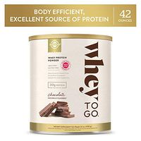 Solgar Whey To Go Whey Protein Powder, Chocolate, 42 oz - Whey Protein Isolate and Concentrate - Mixes Easily for Smooth Taste - Gluten Free - 20g Protein per Serving