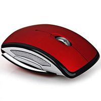 weixingu Foldable 2.4GHz Wireless Mouse for the PC computer mouse Foldable creativity folding Mouse/Mice + USB 2.0 Receiver for PC Laptop-red