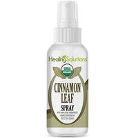 Organic Cinnamon Leaf Spray – Water Infused with Cinnamon Leaf Essential Oil – Certified USDA Organic - 2oz Bottle by Healing Solutions