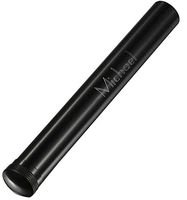 Personalized Rangpur Black Matte Aluminum Cigar Tube with Parisian Engraving