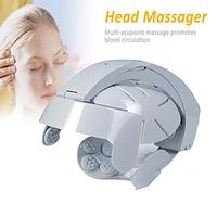 Electric Brain Head Massager Scalp Relax Shaking Vibration Acupuncture Points Multi Acupoint Helmet Head Massager Relieve Stress Nerve Stimulator Gray(Shipping from USA)