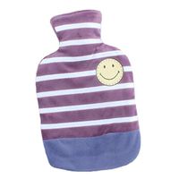 1000mL Winter Handwarmer Pocket Cute Hot-Water Bottle Water Bag Stripe Purple
