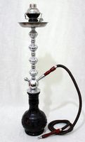 28" Large Hookah Pipe Sheesha Narghile JET BLACK Shisha Smokers Lounge Set wi...