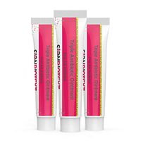 Triple Antibiotic Ointment Maximum Strength Skin Care by Sion Medical. Value Pack of Antibacterial in 3 Individual Tubes. Treats Cuts, Scrapes, Burns - 1 oz Size Pack of 3 - First Aid to Go!