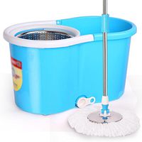 Hand Pressure Stainless Steel Basket Stainless Steel Plate Double Drive Rotary Mop DELICATEWNN