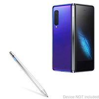 Samsung Galaxy Fold Stylus Pen, BoxWave [AccuPoint Active Stylus] Electronic Stylus with Ultra Fine Tip for Samsung Galaxy Fold - Metallic Silver