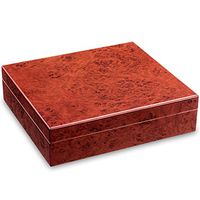 JUFU Cigar Box Cigar Box, Cigar Humidor Cedar Wood Cigar Box Humidor Cigar Storage Box Can Hold 25 2 Color Optional @@ (Color : A)