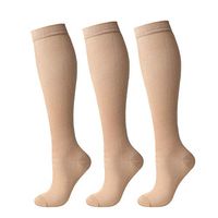 Nurse Compression Socks Women 20-30mmhg Knee High, Compression Socks Women & Men 20-30 mmHg Knee High Socks for Pregnancy Nursing Recovery Travel Airplane Sport Varicose Veins