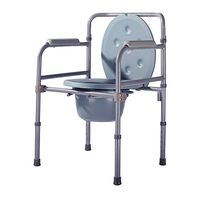 HSRG Bedside Commode Chair - Folding 3 in 1 Toilet Chair,Height Adjustable,Aluminum Alloy Bedside Potty Chair for Adults, Medical Handicap Toilet Seat with Handles