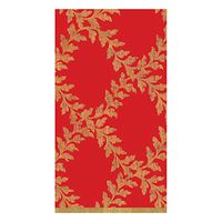 Caspari Acanthus Trellis Paper Guest Towel Napkins in Red, Four Packs of 15