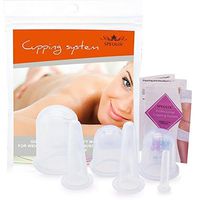 SPEQUIX Silicone Massage Cups Set Anti Cellulite Facial and Body Massage Cupping Cups for Body Detoxification Joint and Muscle Soreness Relief Cellulite Treatment Pain Relief(Set of 6) (Clear)