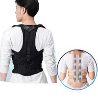 Jmung Posture Corrector Back Brace for Male and Female Adult Students, The Posture Straightening Device Prevents The Hunchback and Corrects The Spine Curve of The Back,Black,S