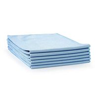 Arkwright Microfiber Glass Cleaning Cloths Pack of 6, Lint Free, Streak Free, Shiny Finish, Ideal for Cleaning Mirrors, Glass, Tablets, Screens, Wood and Leather Furniture (16 x 16 Inch, Blue)