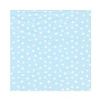 Caspari Small Dots Paper Luncheon Napkins in Blue, Two Packs of 20
