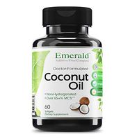 Emerald Labs Coconut Oil - 100% Pure Extra Virgin Coconut Oil - Supports The Immune System, Brain Health, and Weight Loss Support - 60 Softgels